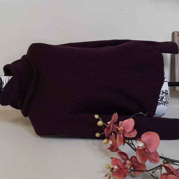 ABERCROMBIE & FITCH Purple Cowl Turtleneck Heavy Sweater Ladies Women's … - Picture 5 of 10